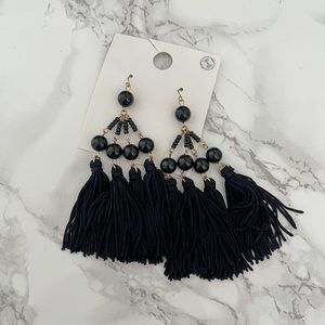 Long Dangling Black Earrings | 4 1/2” long | Forever 21
